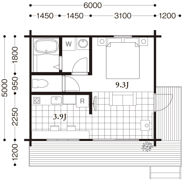 Rapsi New 明るく開放的な片流れのコテージ｜ ログハウスのTALO